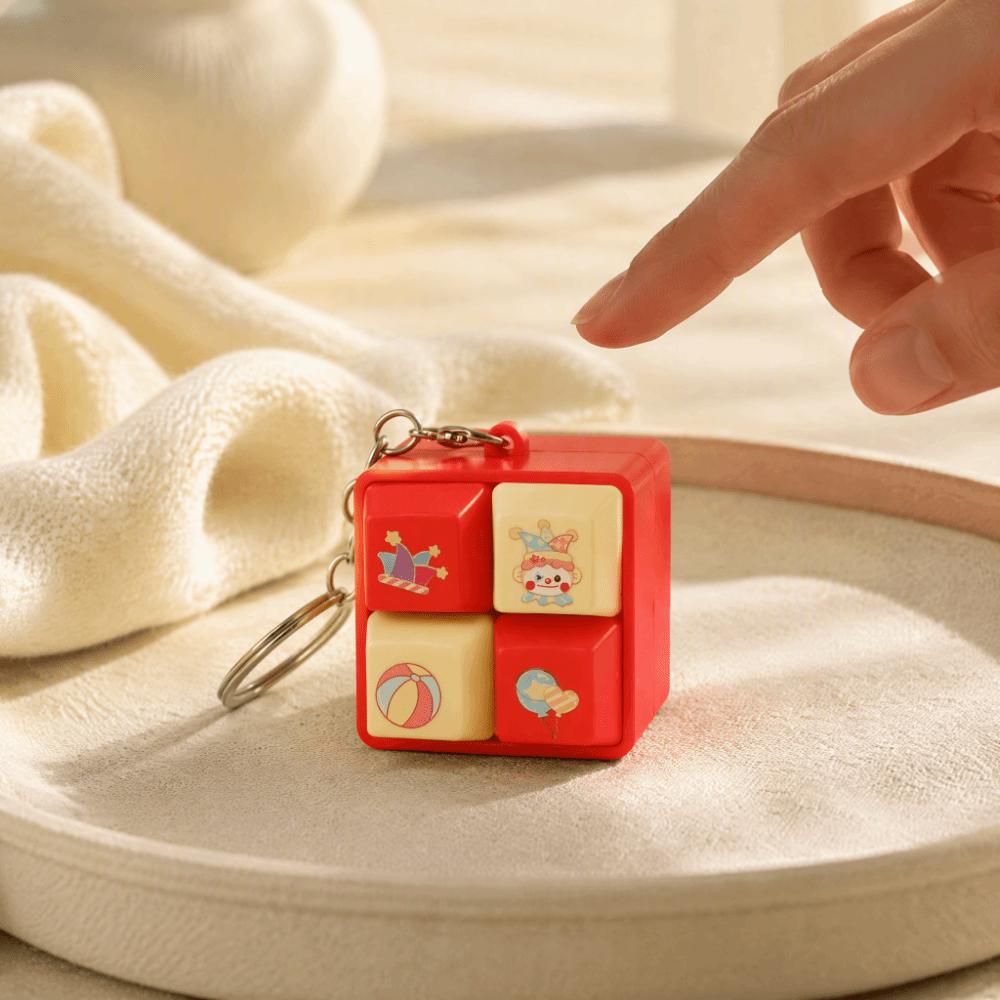 Portable Keyboard Fidget Keychain Sounding Stress Relief Keyring New Clicker Pendant School