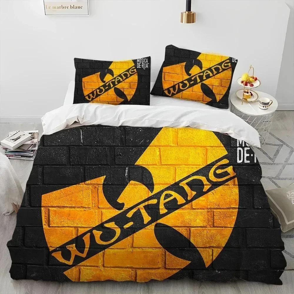 Хип-хоп музыкальная группа Wu T-TANG Clans Комплект постельного белья с одеялом, Пододеяльник Комплект для кровати Покрывало Наволочка, Комплект постельного белья размера кинг/квин