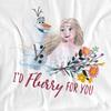 Frozen Unisex Adult I´d Flurry For You Elsa & Olaf Valentine`s Day T-Shirt
