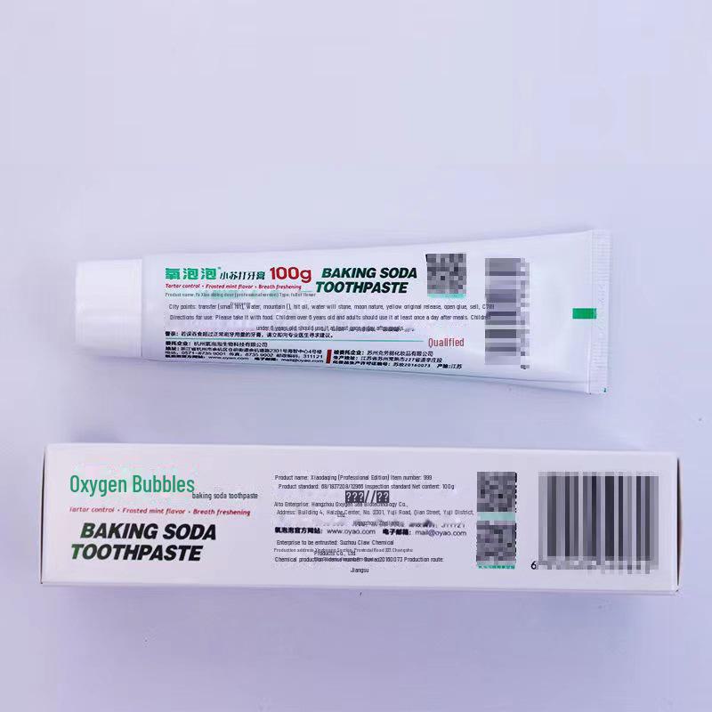 Зубная паста Genuine Oxygen Bubble с пищевой содой, 100 г — удаляет пятна на зубах и следы от курения, ухаживает за деснами, освежает дыхание.