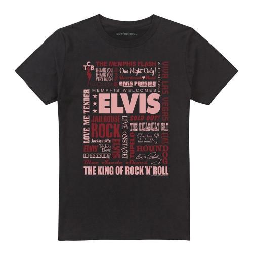 Elvis Presley Unisex Adult Whole Lotta Type T-Shirt