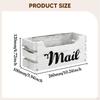 Wood Mail Holder Storage Box Tray for Countertop Farmhouse Tabletop Mailbox