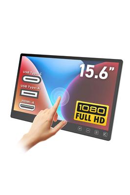 GeChic T151B FHD ADS LCD Сенсорный Монитор с Антимикробным Покрытием 1920x1080 Емкостный 7H Поверхность Совместимость с VESA 75 15.6-дюймовый Антибликовое Покрытие,