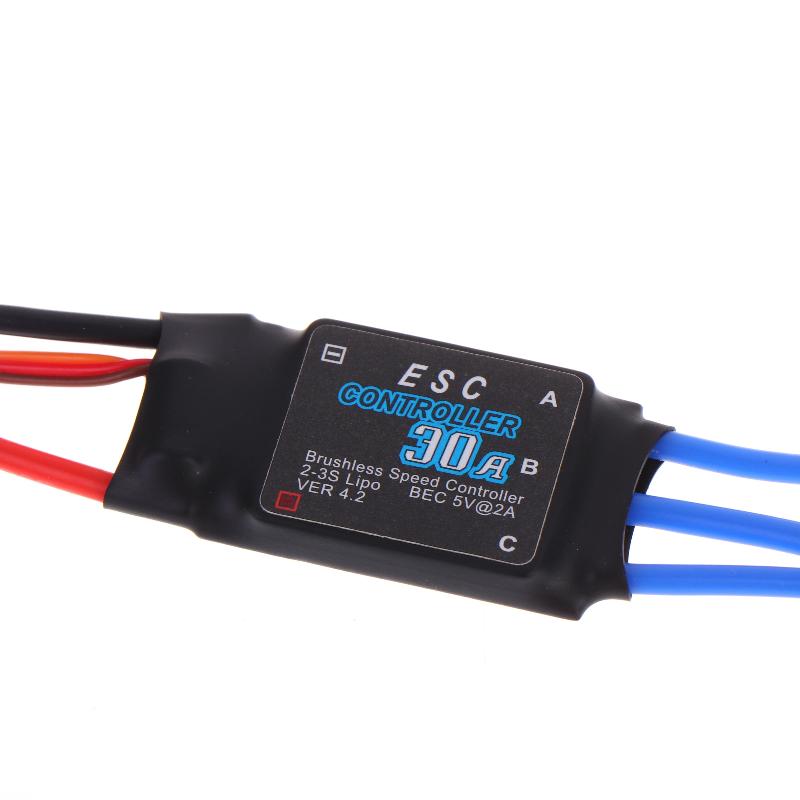 30A 40A Brushless ESC 2 4S Electronic Speed Controller Banana Connectors for RC Car Smooth Throttle Response
