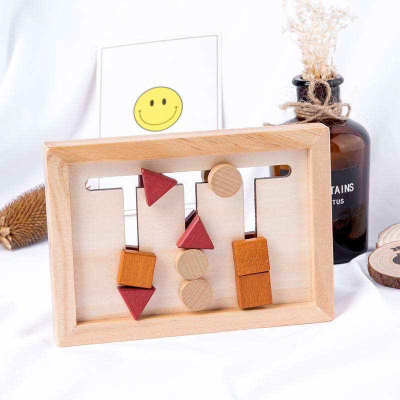 Shape Matching Wooden Game Board Children Puzzle Toy For Shape Cognition