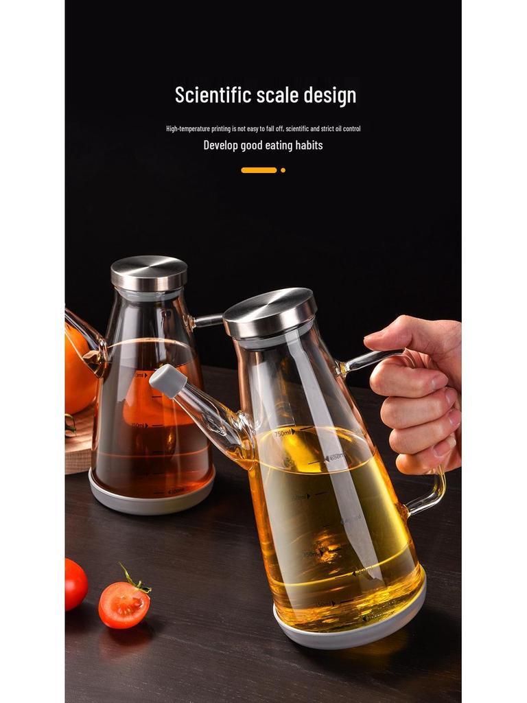 Leak-Proof Stainless Steel Oil & Vinegar Bottle for Kitchen