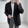 INCERUN Мужская однотонная легкая куртка на одной пуговице, повседневный офисный костюм, пиджак