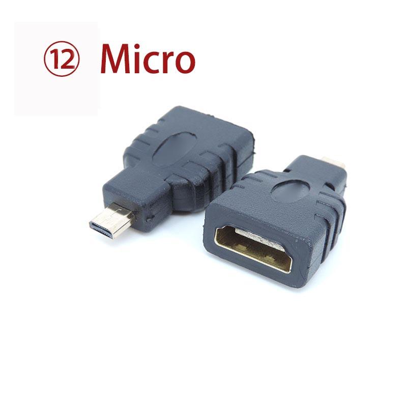 Угловой HDMI-совместимый адаптер-конвертер «папа-мама» Разъем Mini / Micro HDMI-совместимый удлинитель