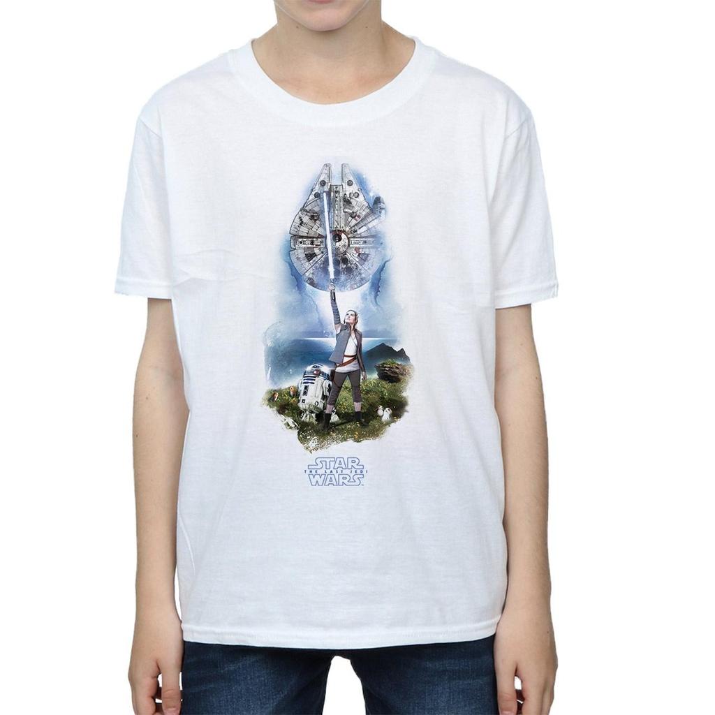 STAR WARS Мальчиковая футболка «Рей: Последние джедаи» со световым мечом
