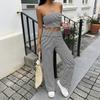 TIFICY Women's Fashion Casual Summer Spring Stripe Print Sleeveless Trousers Pants Suits