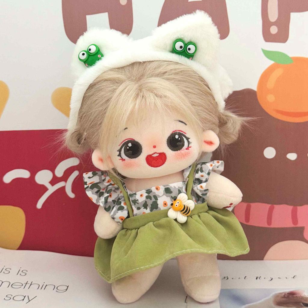 20 см Кавайная Плюшевая Хлопковая Кукла Милая Набивная Кукла Идол Милая Фигурка Звезды Куклы Платье Девочки Дети Подарок на День Рождения