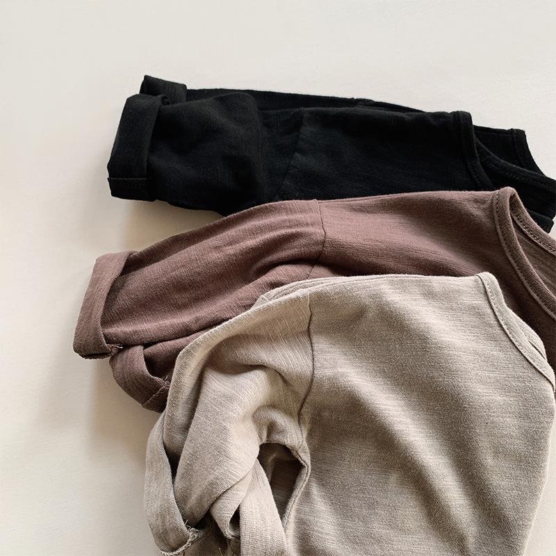 Bamboo Cotton Long Sleeve T-shirt for Boys & Girls - 2025 Spring/Autumn Korean Style Base Layer