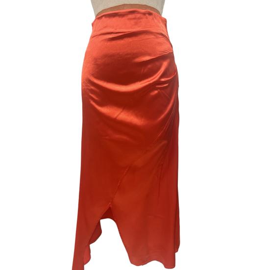 Женская юбка с высокой талией, однотонная, универсальный стиль, плиссированная юбка, утягивающий дизайн