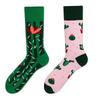 Asymmetric Cartoon Mid-Calf Cotton Socks for Men and Women - Trendy European & American Fashion