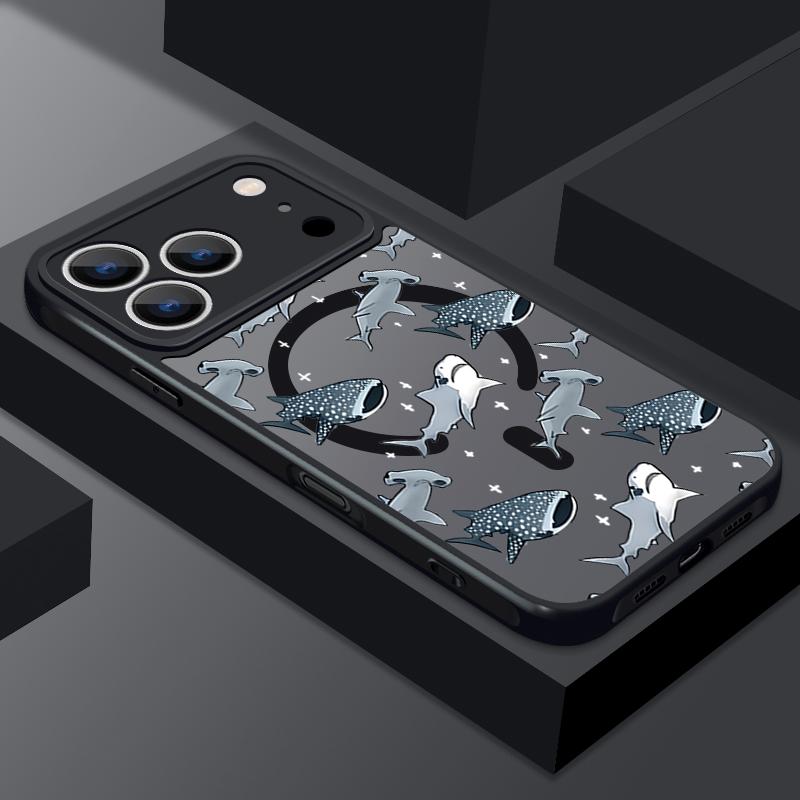 Чехол с рисунком Морская черепаха, Ракушка, Кит для iPhone 17 Pro Max Funda iPhone 16 15 14 13 Pro Max Прочный Бампер Магнитный Для Magsafe Ударопрочный Чехол