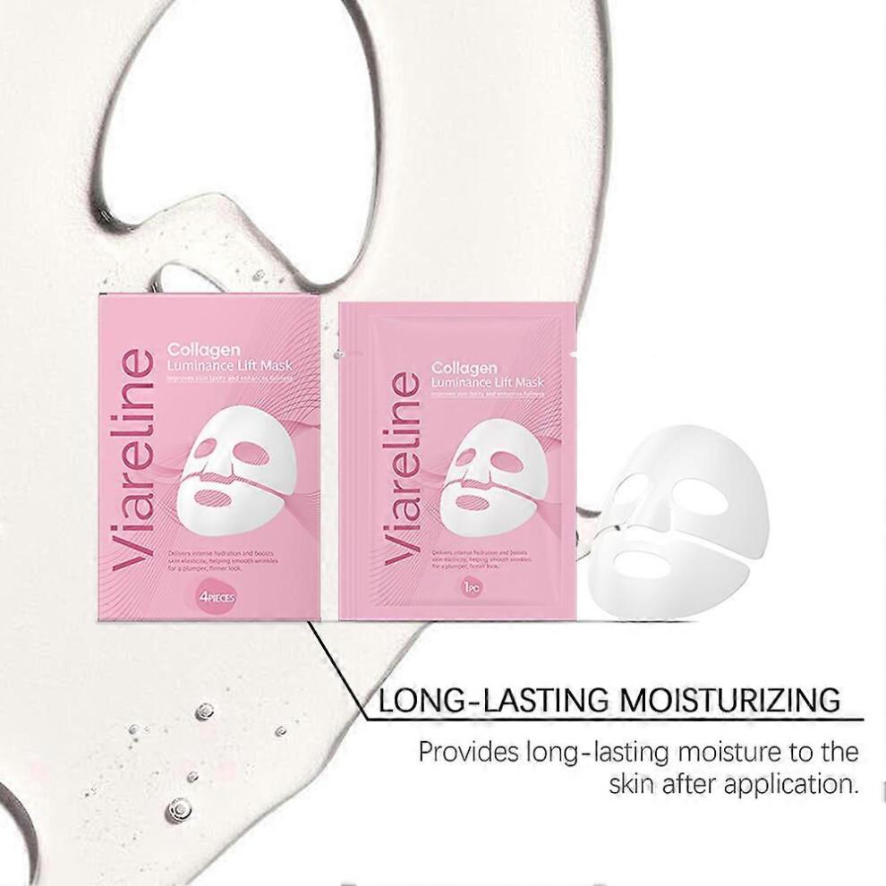 (12pcs) Collagen Luminance Lift Mask, Collagen Lifting Firming Skin, Deep Hydrating, Wrinkle Reduction and Pore Minimization Facial Mask