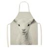 Женский кухонный фартук с принтом льва и лошади, детский льняной фартук-нагрудник для уборки дома, водонепроницаемые аксессуары для выпечки и выпечки