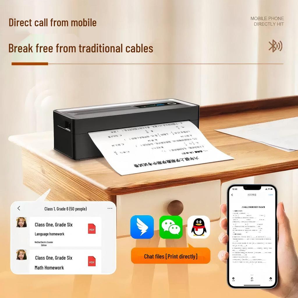 Компактный Bluetooth-термопринтер для этикеток доставки и штрих-кодов