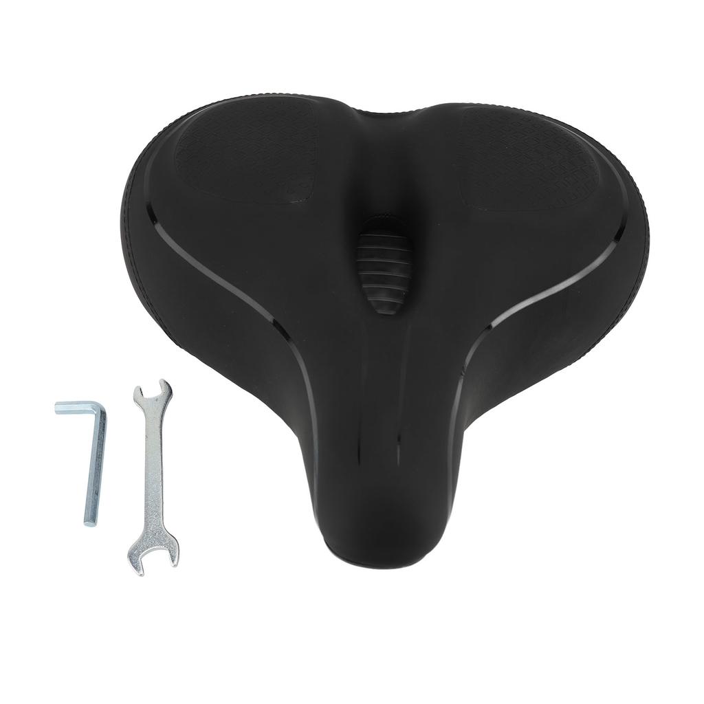 Подушка для велосипедного сиденья Черная Удобная Дышащая Амортизирующая Утолщенная Накладка на велосипедное сиденье