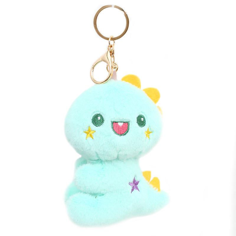 Adorable Dinosaur Plush Keychain Soft Snow Mink Stuffed Toy For Bags And Gifts