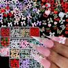 Смешанные 3D смоляные бантики для нейл-арта, розовые/белые/фиолетовые, с эффектом Авроры, бантики-плоские спинки, драгоценные камни для ногтей, кавайный бант, DIY декор для маникюра