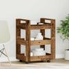 Kitchen Trolley Oak Wood Finish 60 x 45 x 80 cm Engineered Wood