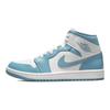 Air 1 Mid University Blue Женские кроссовки White Sail Worn-Blue BQ6472-141