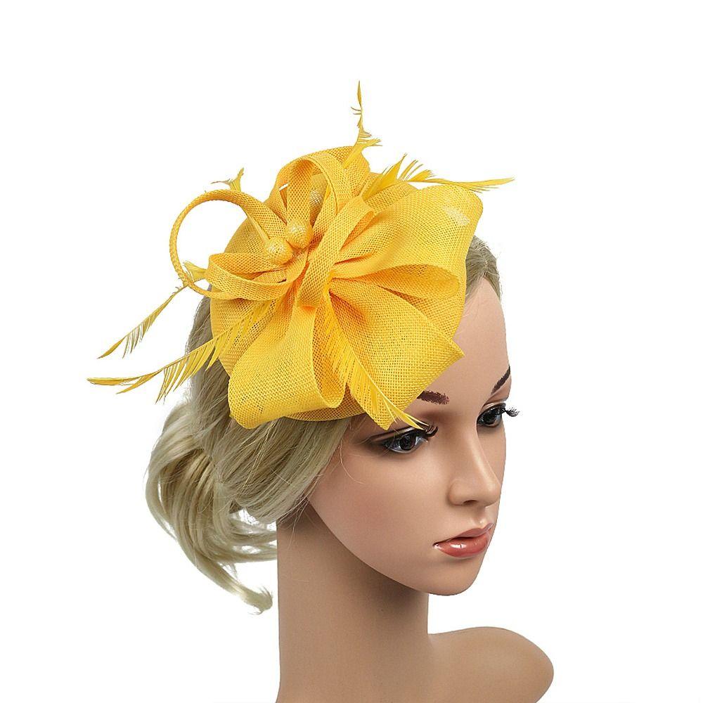 Шляпки-fascinator с перьями Цветочные аксессуары для волос Модный макияж Выпускной Женщины