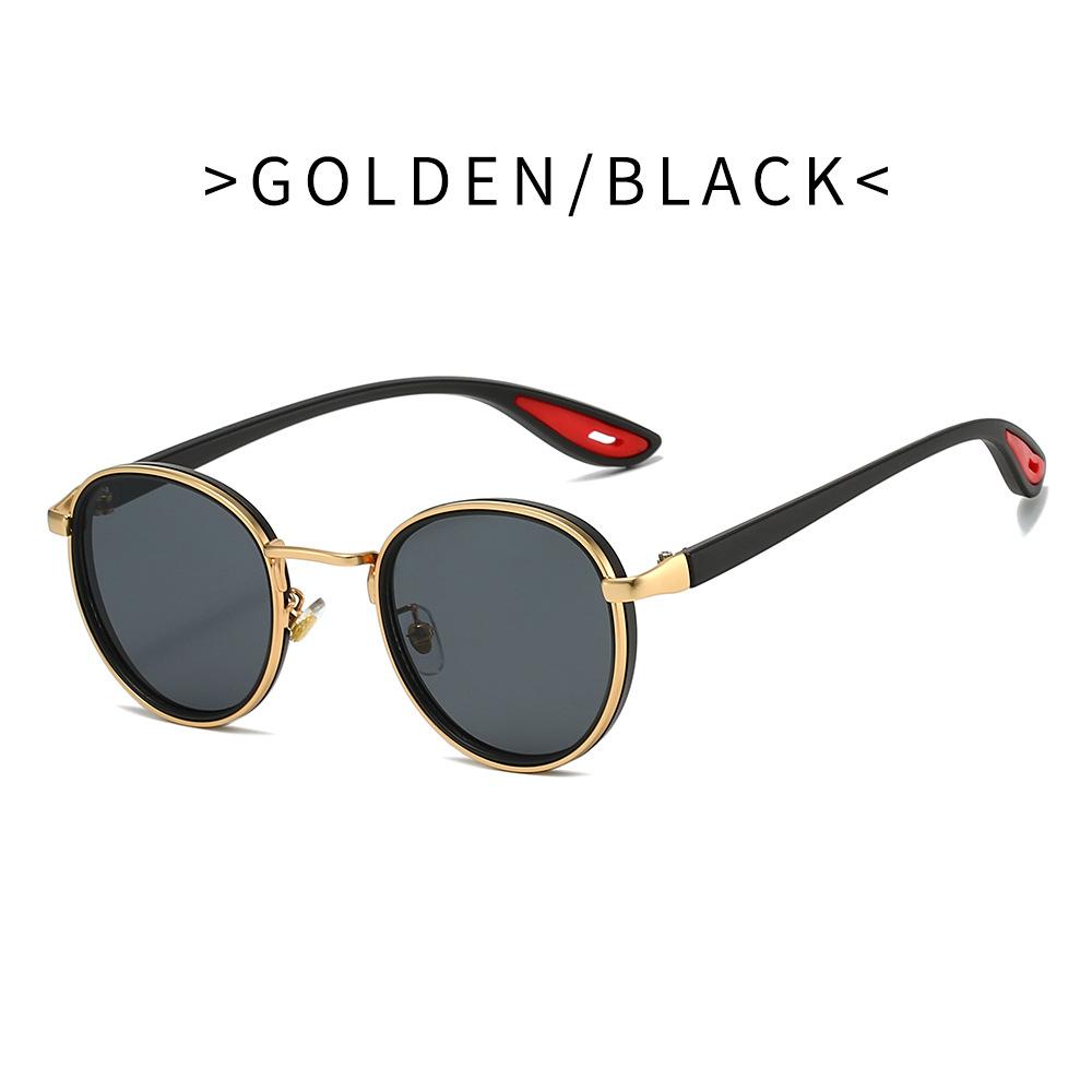 Неполяризованные Винтажные Металлические Круглые Солнцезащитные Очки Женские для Мужчин Оттенки Популярные Хип-Хоп Уличные Солнцезащитные Очки