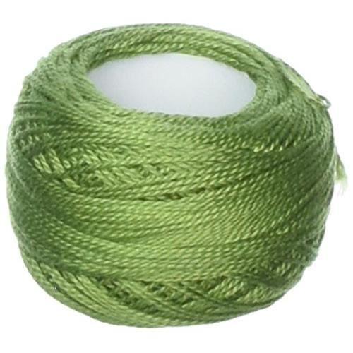 Fil à broder - DMC - 116 8-3347 - Jaune vert - 100% coton long fibre - Taille 8