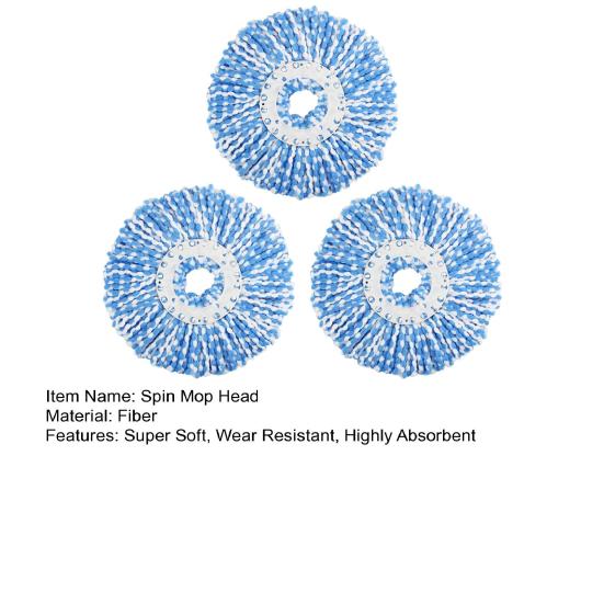 3 шт., сменные насадки для швабры, супер мягкие, с высокой впитывающей способностью, универсальные, легко заменяемые аксессуары для насадки для швабры для чистки пола