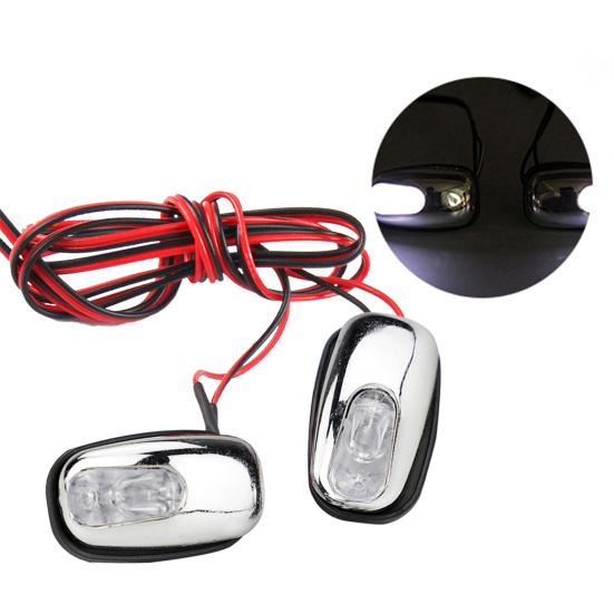1 Pair Auto LED Light Windshield Windscreen Jet Spray Nozzle Wiper Washer Lamp