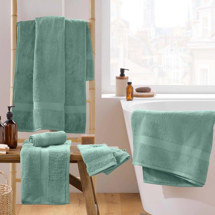 Serviette de toilette invite 30 x 50 cm Elegante celadon