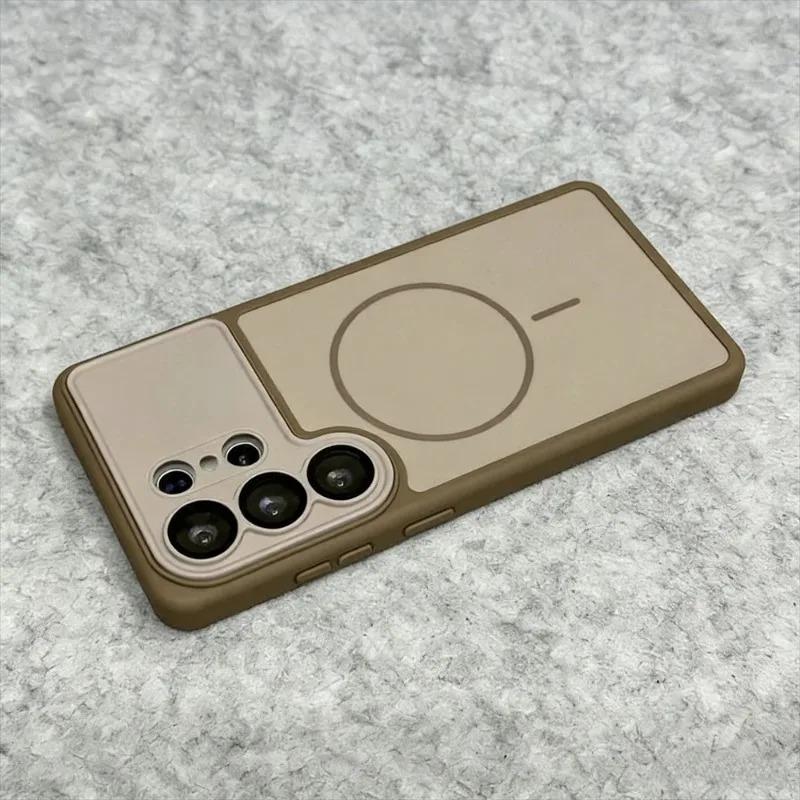 Matte for  Camera Film Case for Samsung Galaxy S26 Ultra Plus Magnetic Wireless Charging Frosted Shockproof Cover