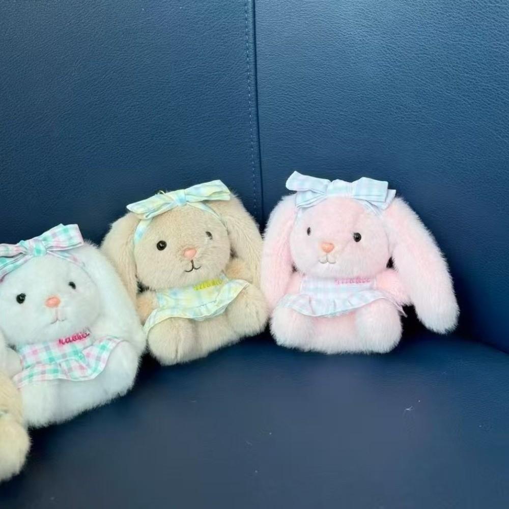 Bow Easter Stuffed Bunny Keychain Creative Rabbit Pendant Bag Charm Plush Toy Key Ring Companion