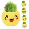 Милый пластиковый горшок Mini Emoji DIY посадка травы домашний рабочий стол окно цветочный горшок