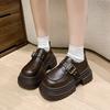 Женские кожаные туфли в британском стиле 2024 года, новые японские туфли jk single, универсальные женские туфли на платформе, черные мокасины