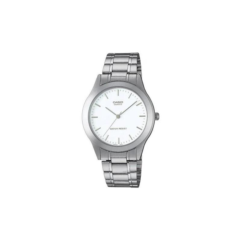 Casio Серия CASIOSTANDARD водозащита для повседневного использования кварцевый механизм стальной ремешок японские и корейские часы женские часы белый циферблат MTP-1128A-7AEF