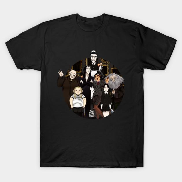 Asian Size Men Print T-shirt The Ol' Addams No-Cut Heat Transfer Print Cotton Tshirt