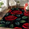 3D Красивая Цветочная Тема Розы Пионы Ковер Гостиная Спальня Диван Большой Площади Декоративный Коврик Детская Игровая Мягкий Нескользящий Коврик Подарок