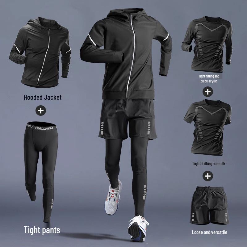 Мужская спортивная футболка с длинным рукавом для быстрого высыхания для бега, тренировок в зале и баскетбола