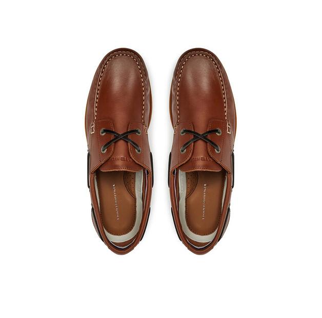 Полуботинки Tommy Hilfiger Th Boat Shoe Core Lth FM0FM05569 коричневый