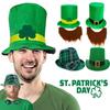 День Святого Патрика Зеленые Шляпы Взрослый Ирландский Лепрекон Трилистник Маскарадный Аксессуар