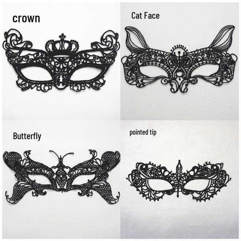 Черная кружевная маска для глаз королевы на Хэллоуин или костюмированные вечеринки