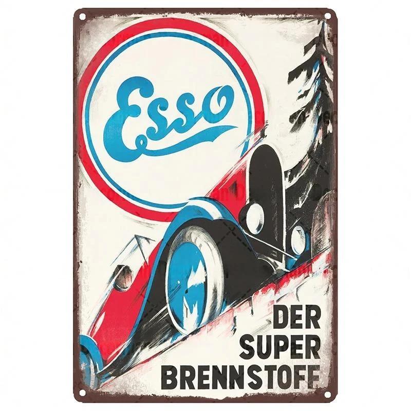 Mike86 ESSO Тигр PIN UP Винтажные Металлические Жестяные Таблички Мужская Пещера Магазин Масла Постеры Декорация LTA