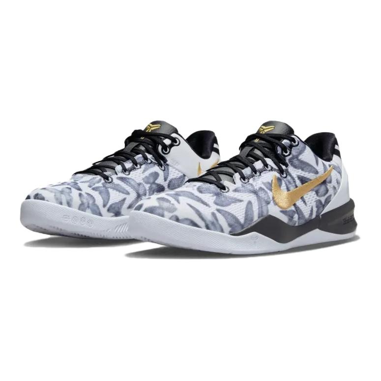 Nike Kobe 8 GS Mambacita Kids Sneakers White Metallic-Gold Black FN0266-102