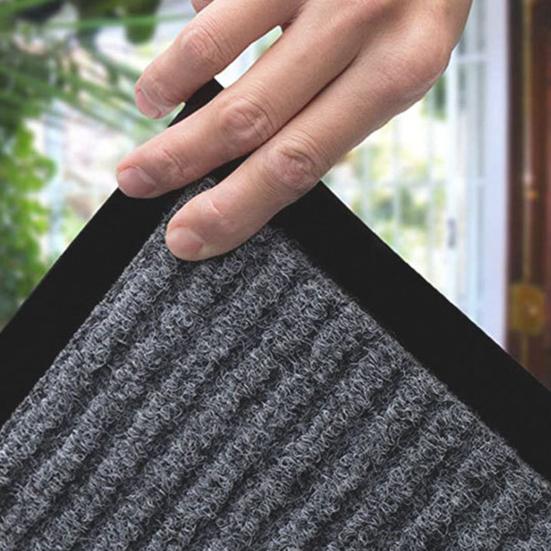 Полосатый коврик для входной двери Сверхпрочный Впитывающий Входной коврик Для помещений и улицы Устойчивый к выцветанию Водонепроницаемый Напольный коврик для патио, крыльца, прихожей