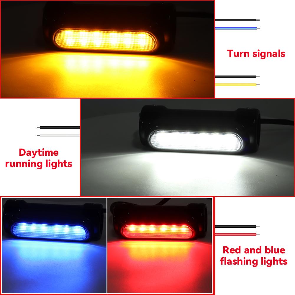 Motorcycle Highway Crash Bar Light Switchback Driving Light For Victory Harley Road King Touring Amber LED Turn Signal Lamp