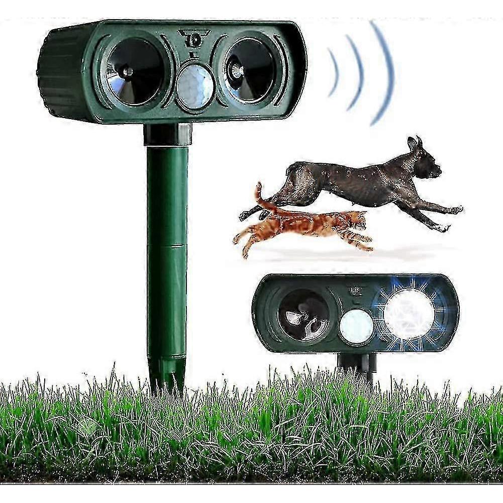 Ultrasonic Animal Repeller Outdoor, Solar Power Animal Repeller With Pir Motion, Waterproof Ultrasonic Pest Repeller Cat 26s