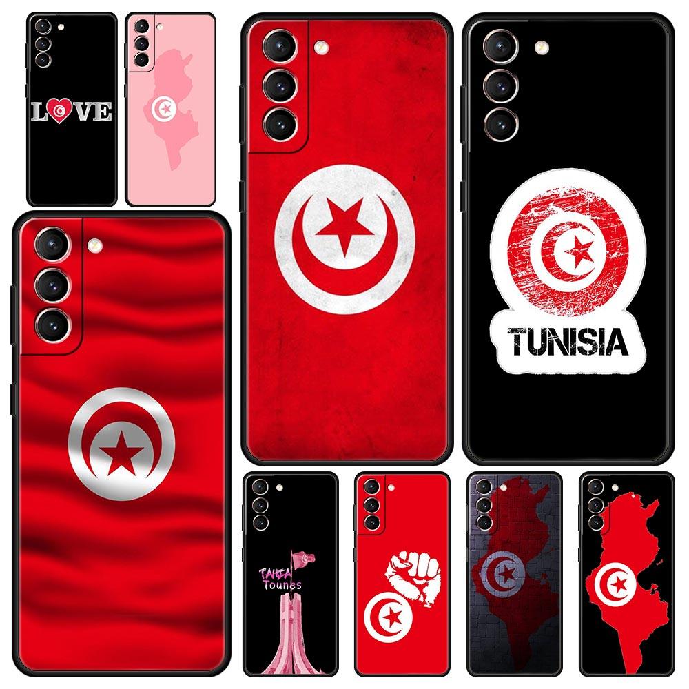 Мягкий ТПУ чехол для телефона Samsung Galaxy S25 S24 S23 S22 S21 Ultra S20 FE 5G S10 S10E Plus Паспорт Туниса Черная крышка